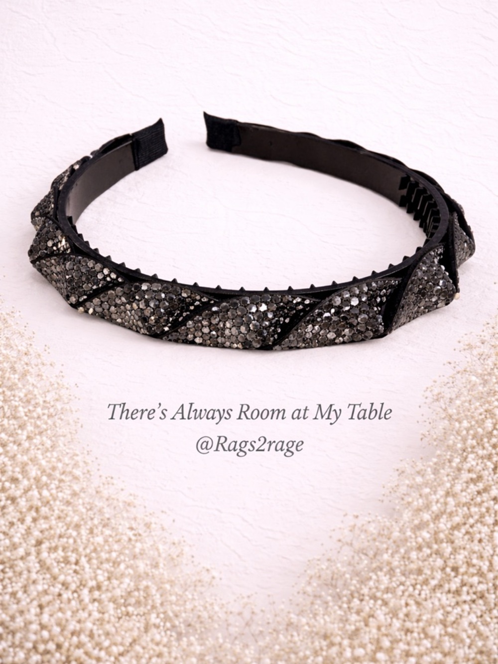 Full Diamond Fashion Head Band 
Press Hair Hoop BLACK TWIST